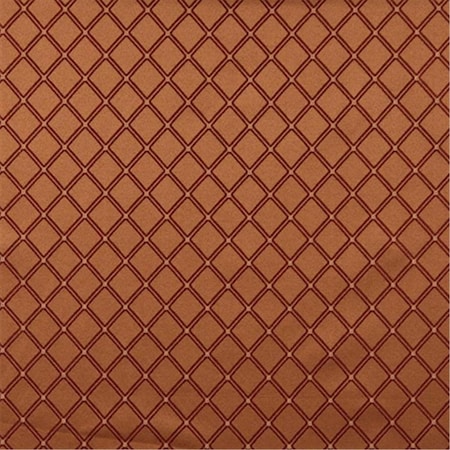 Designer Fabrics 54 in. Wide Diamond Orange- Red And Gold Damask Upholstery And Window Treatment Fabric E613